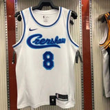 8 bryant lakers crenshaw jersey white Style 2