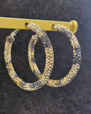 Glitter Cheetah Hoops