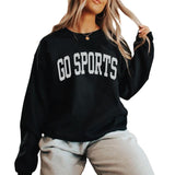 90's Go Sports Sweatshirt, Preppy Varsity Sports T-shirt, Game Day Vibes Crewneck, Sunday Football, Football Mom, College Football Sweater
