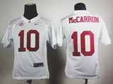 AJ McCarron 10 White Youth College Football Jersey