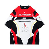 Aelfric Eden Color Blocking Print Racing Tee