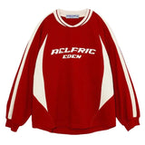 Aelfric Eden Unisex Vintage patchwork Sweatshirt Menswear Crewneck Long Sleeve Casual Hoodie