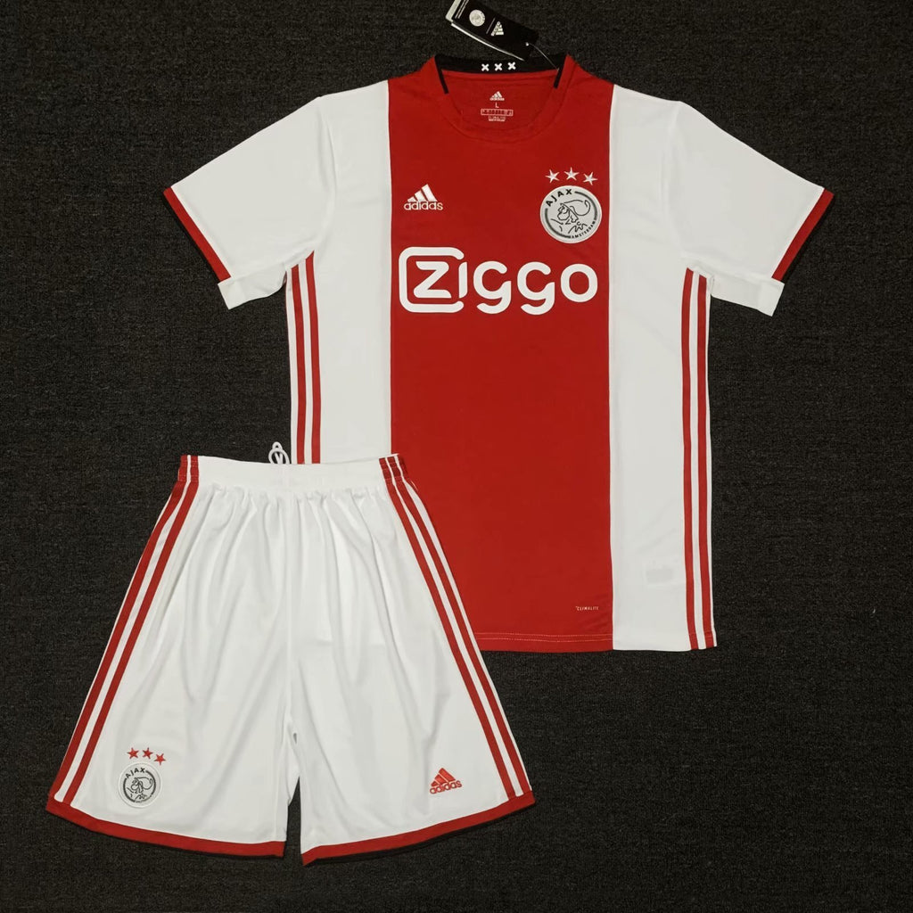 Ajax home red and white kids 19-20 soccer kits uniform