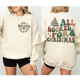 All Booked For Christmas Sweatshirt, Book Christmas Tree T-Shirt, Christmas Book Tree Sweater, Gift For Book Lover