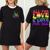 All For Love And Love For All Shirt, Pride Ally, Smiley Lgbt, Gay Pride Shirt, Gay Pride Shirt, LGBTQ Shirt, LGBTQ Shirt, Pride Month Shirt