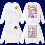 All Team Football NCAA White Sweatshirt, Unisex Sweatshirt 2 Sided, University Sweatshirt For Men For Women
