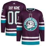 Anaheim Ducks 30th Anniversary Authentic Custom Jersey – Purple