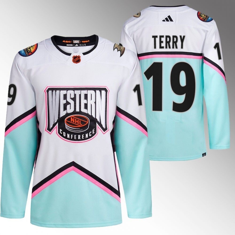 Anaheim Ducks #19 Troy Terry White 2023 NHL All-Star Western Conference Authentic Jersey_conew1