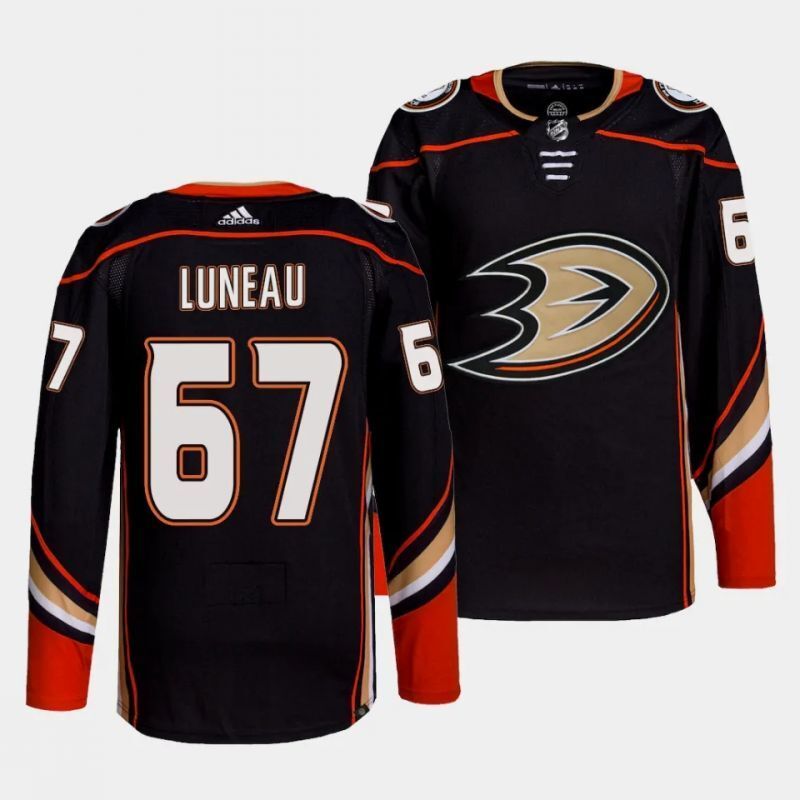 Anaheim Ducks #67 tristan luneau home authentic pro black jersey