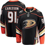 Anaheim Ducks #91 Leo Carlsson Branded Home Breakaway Player Jersey - Black