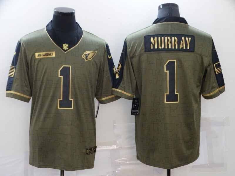 Arizona Cardinals #1 Kyler Murray 21 Salute Gold Text 908