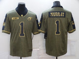 Arizona Cardinals #1 Kyler Murray 21 Salute Gold Text 908