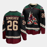 Arizona Coyotes #26 Dmitriy Simashev Home Black Jersey 2023 NHL Draft