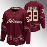 Arizona Coyotes #38 Liam O'Brien 2022-23 Desert Night Alternate Garnet Jersey