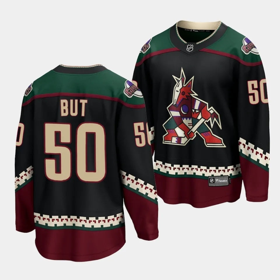 Arizona Coyotes #50 Daniil But Home Black Jersey 2023 NHL Draft
