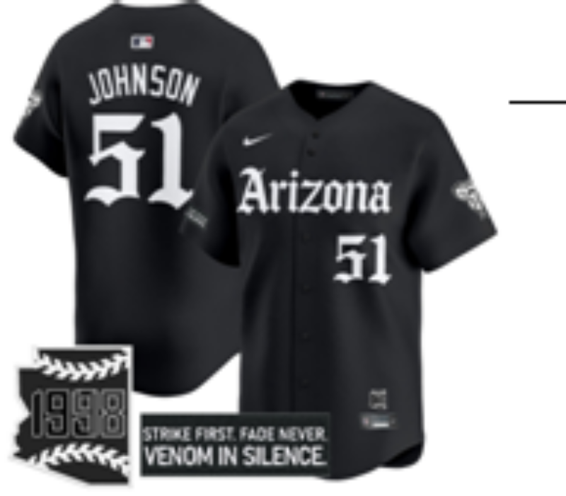 Arizona Diamondbacks #51 Randy Johnson Diamondbacks 5 Collaboration Style 2