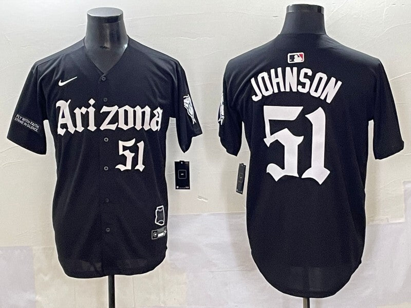 Arizona Diamondbacks #51 Randy Johnson Diamondbacks 5 Collaboration Style 3