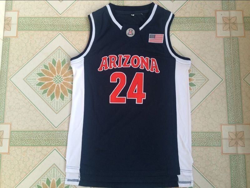 Arizona Wildcats #24 Andre Iguodala NCAA24 # Blue Basketball Jersey Style 2