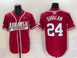 Arkansas Razorbacks #24 ncaa Collaboration Style 2