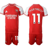 Arsenal F.C #11 Gabriel Martinelli Red 2025 Home Soccer Jersey Suit