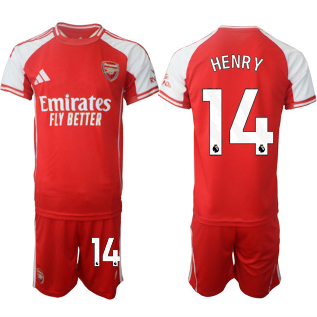 Arsenal F.C #14 Reiss Nelson Red 2025 Home Soccer Jersey Suit