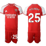 Arsenal F.C #25 Mohamed Elneny Red 2025 Home Soccer Jersey Suit