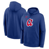 Atlanta Braves Royal Cooperstown Collection Logo Club Pullover Hoodie