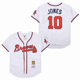 Atlanta Braves #10 Chipper Jones Warriors 10 White 1995 Retro