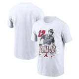 Atlanta Braves #13 Ronald Acuna Jr. White 2025 Speedway Classic Player Graphic T-Shirt
