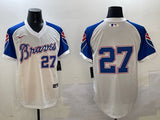 Atlanta Braves #27 Austin Riley Warriors Retro Adult
