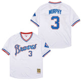Atlanta Braves #3 Dale Murphy Warriors 3 White Pullover 20 Retro