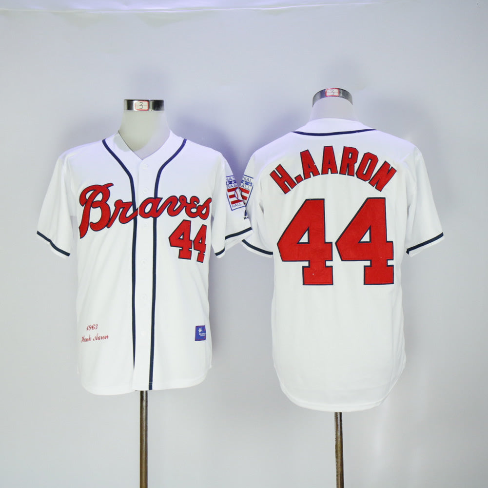 Atlanta Braves #44 Warriors 44 White 1963 Edition Retro