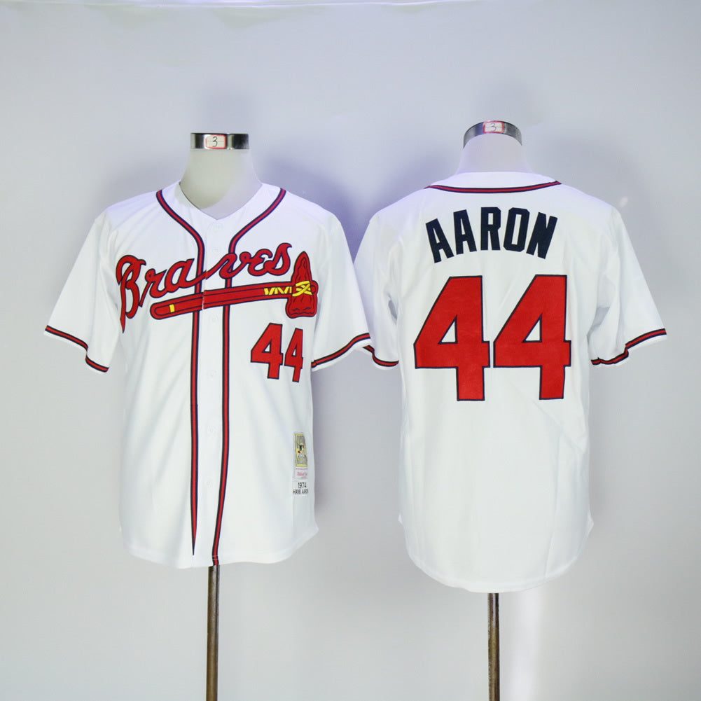Atlanta Braves #44 Warriors 44 White 1974 Retro