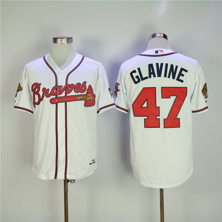 Atlanta Braves #47 Warriors 47 White 1995 Retro