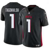 Atlanta Falcons #1 Tua Tagovailoa Black 2026 F.U.S.E. Vapor Untouchable Limited
