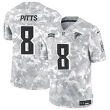 Atlanta Falcons #8 Kyle Pitts 2024 F.U.S.E Arctic Camo Salute To Service Limited