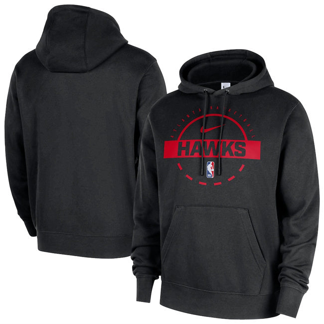 Atlanta Hawks Black 2025 26 Practice Club Pullover Hoodie