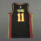 Atlanta Hawks #11 Trae Young 22-23 New Season New Hawks 11 # Trae Young Black Jersey Style 1