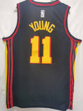 Atlanta Hawks #11 Trae Young 22-23 Season Hawks 11 Black Style 1