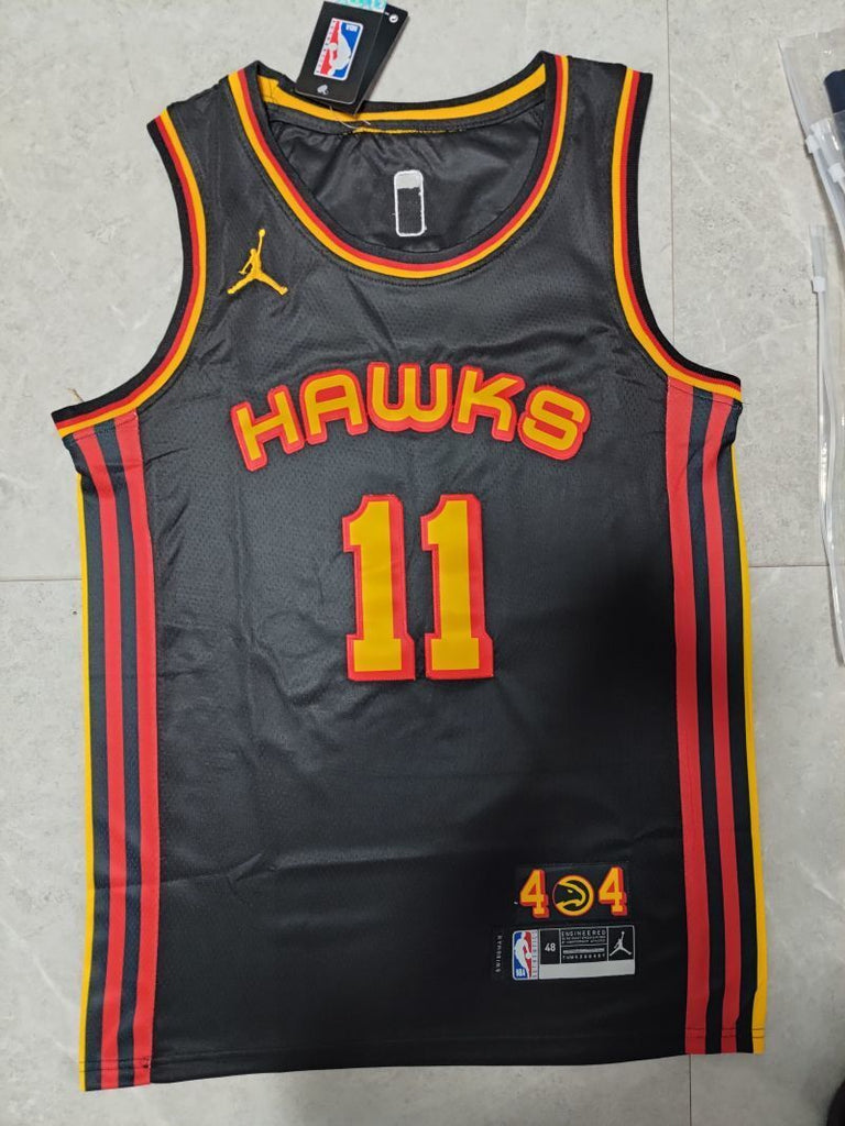Atlanta Hawks #11 Trae Young 22-23 Season nba Hawks 11# Trae Young Black Jersey Style 2
