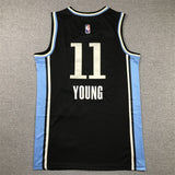 Atlanta Hawks #11 Trae Young Hawks 11 Black City s-xxl Style 2