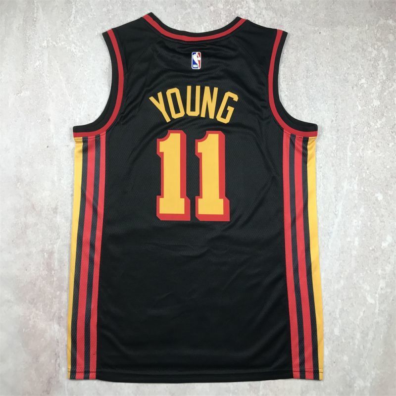 Atlanta Hawks #11 Trae Young Hot Press Hawks 11 Black s-xxl Style 1