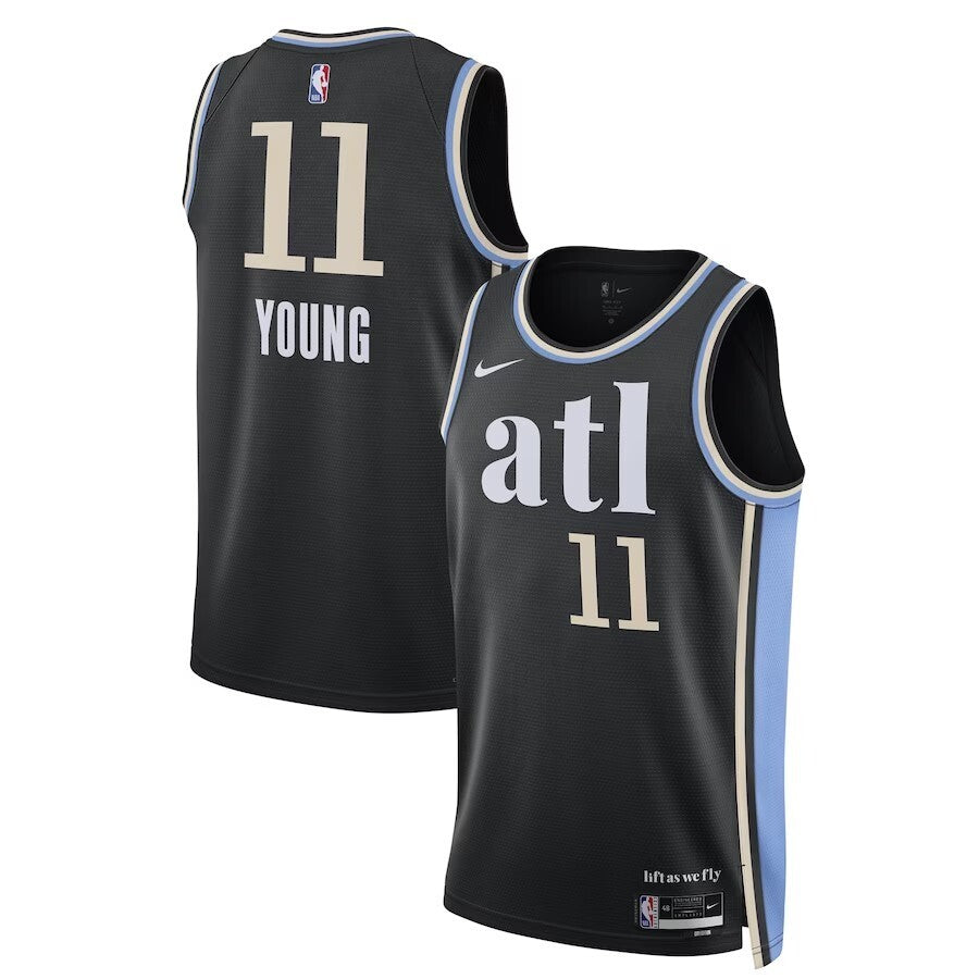 Atlanta Hawks #11 Trae Young Unisex 2023 24 Swingman Jersey - Black - City Edition