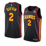 Atlanta Hawks #2 Kobe Bufkin 2023 NBA Draft Men Black Jersey 2022-2023 Statement Edition