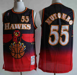 Atlanta Hawks #55 Dikembe Mutombo Hawks ( Mesh Print ) 55 # Mutombo Red