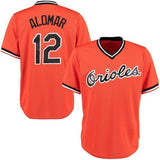 Baltimore Orioles #12 Roberto Alomar Mesh Throwback Style 1
