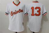 Baltimore Orioles #13 Manny Machado Mesh Throwback Style 1