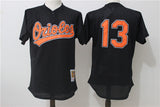 Baltimore Orioles #13 Manny Machado Mesh Throwback Style 2