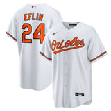 Baltimore Orioles #24 Zach Eflin Home Replica Jersey - White Style 1