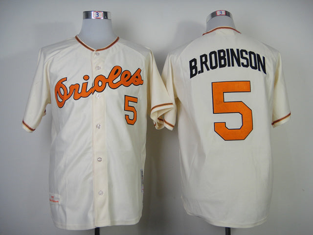 Baltimore Orioles #5 Orioles 5 Off-White Retro 1970